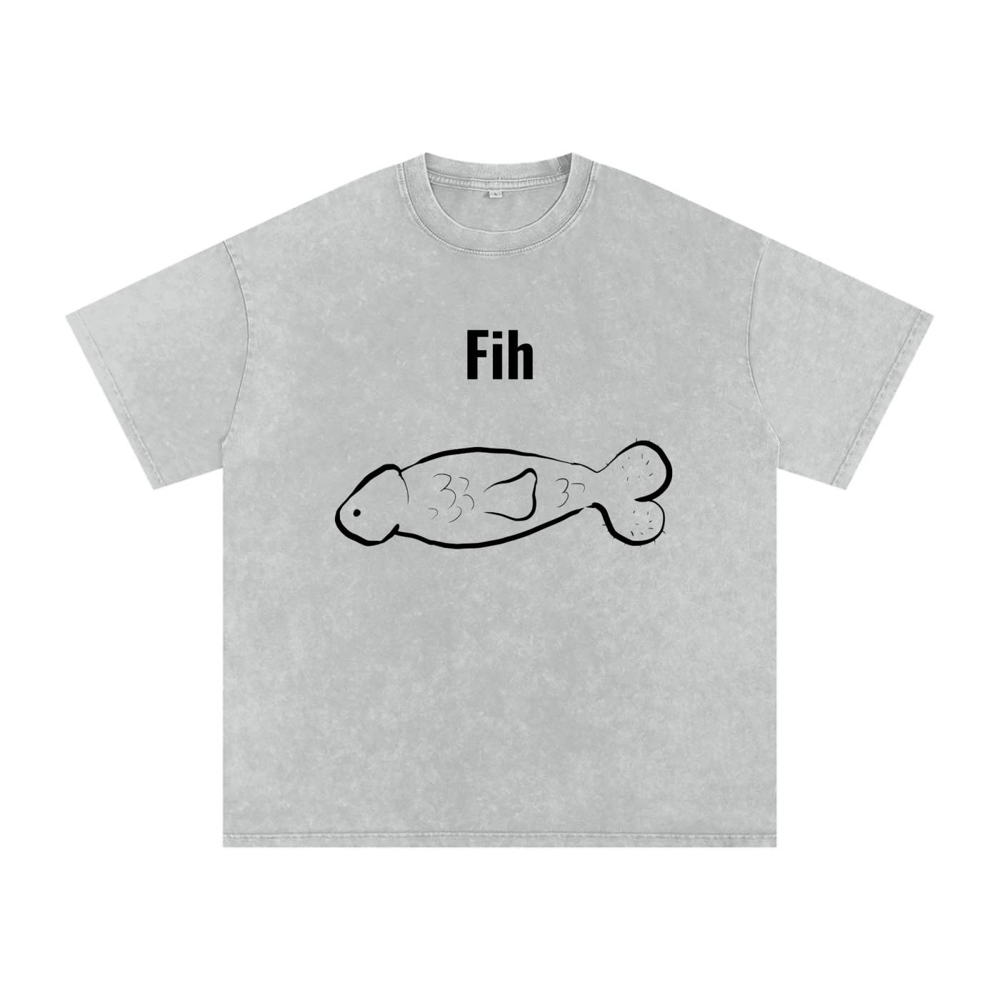 Fih shirt Oversized Cotton T-Shirt