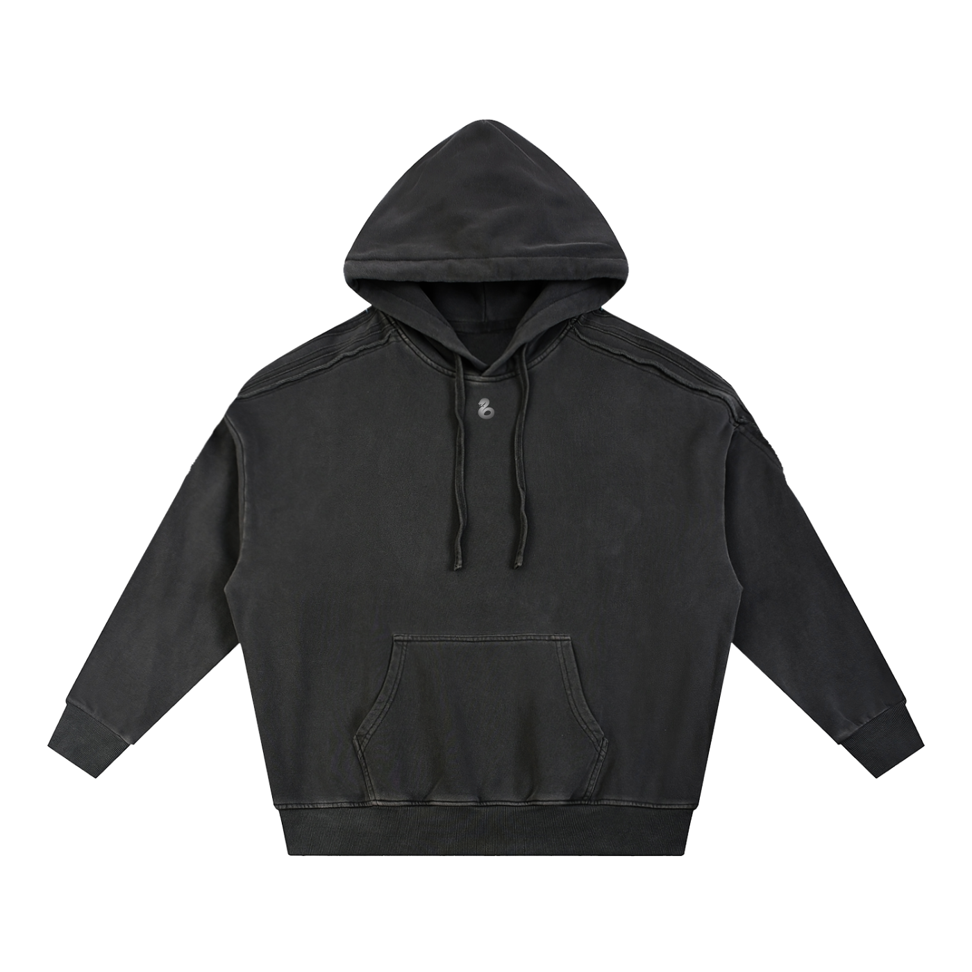 slenter Raw Edge Hoodie striped sleeves