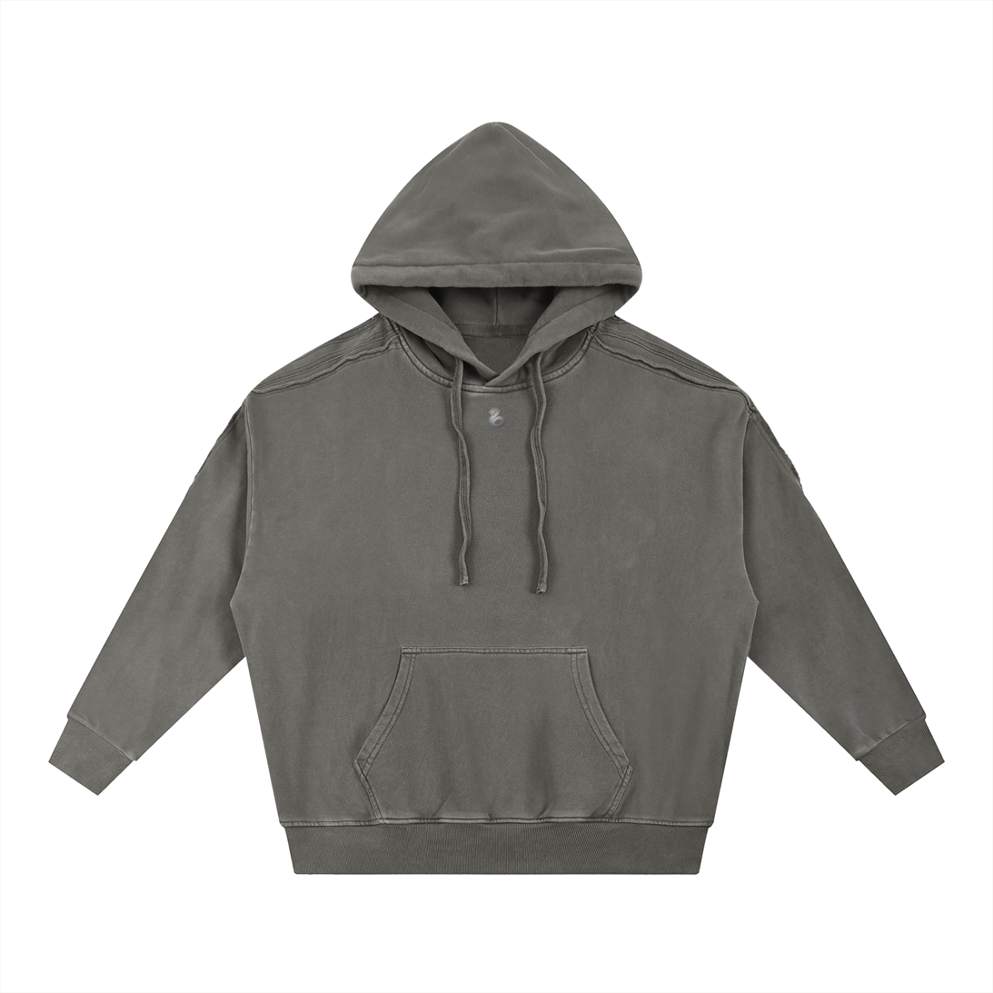 slenter Raw Edge Hoodie striped sleeves