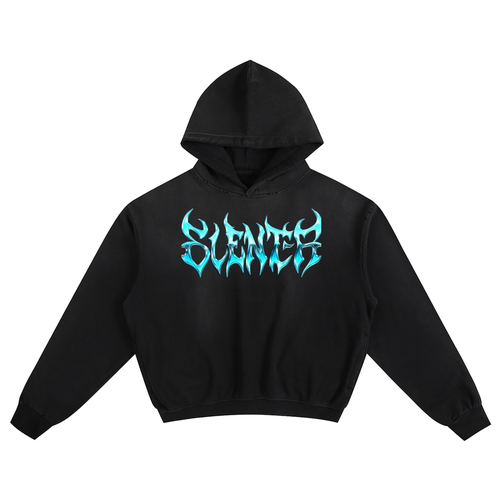 slenter Boxy Hoodie cybersigilism blue edition