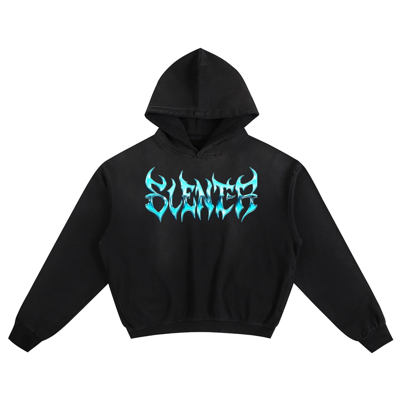 slenter Boxy Hoodie cybersigilism blue edition