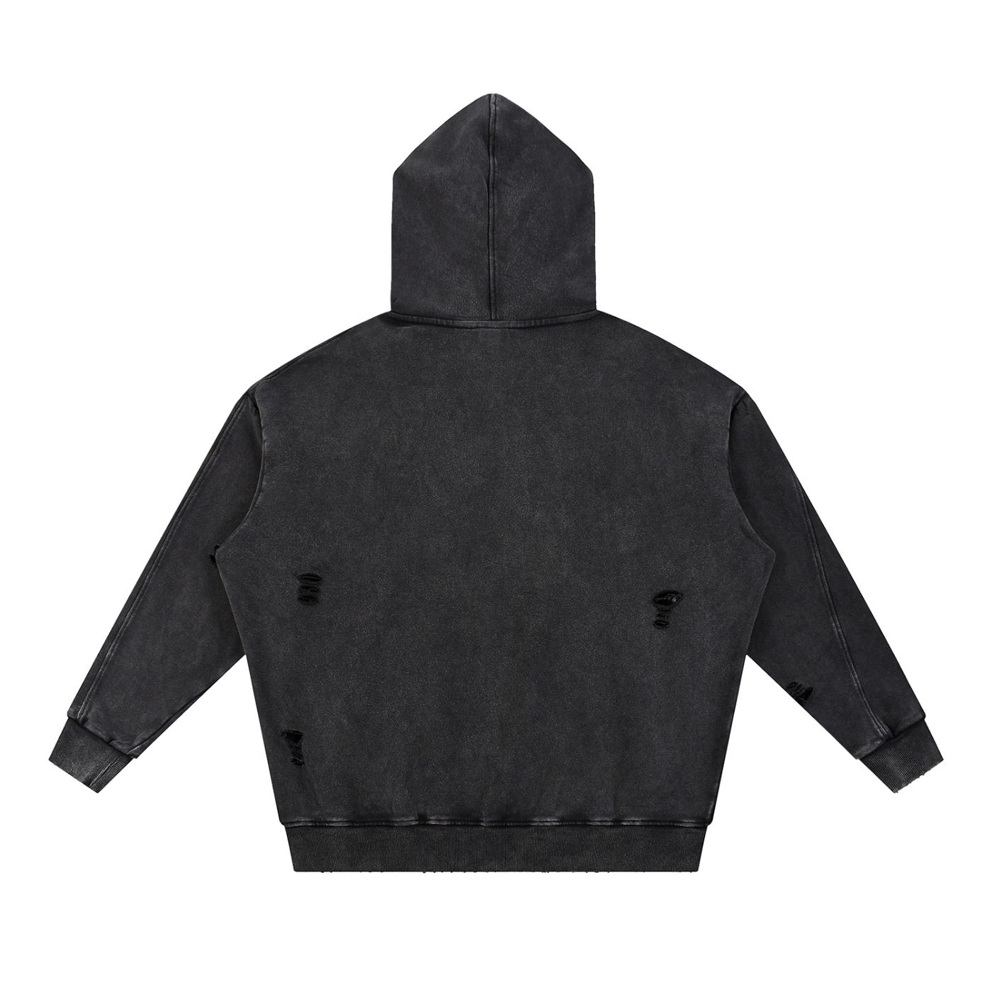 slenter Distressed Panel Pocket Hoodie