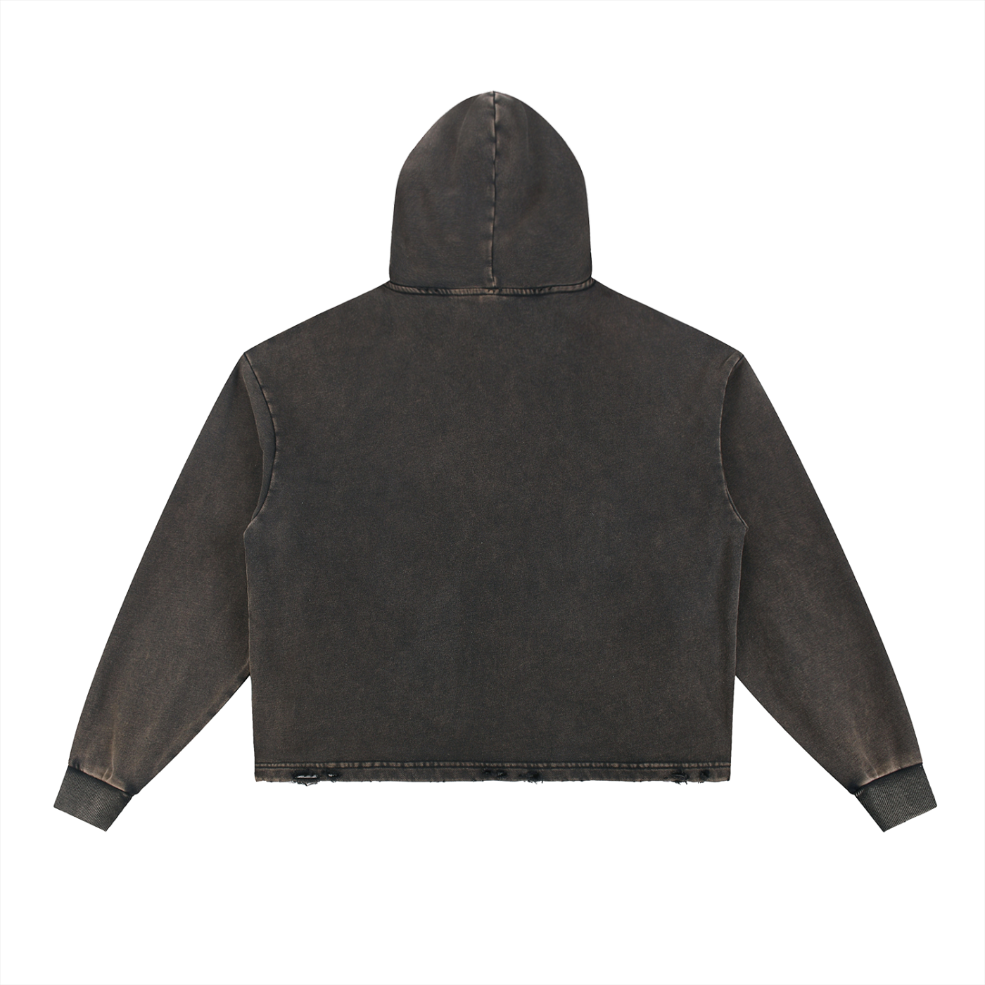 slenter Vintage Washed Frayed-Hem Hoodie original edition